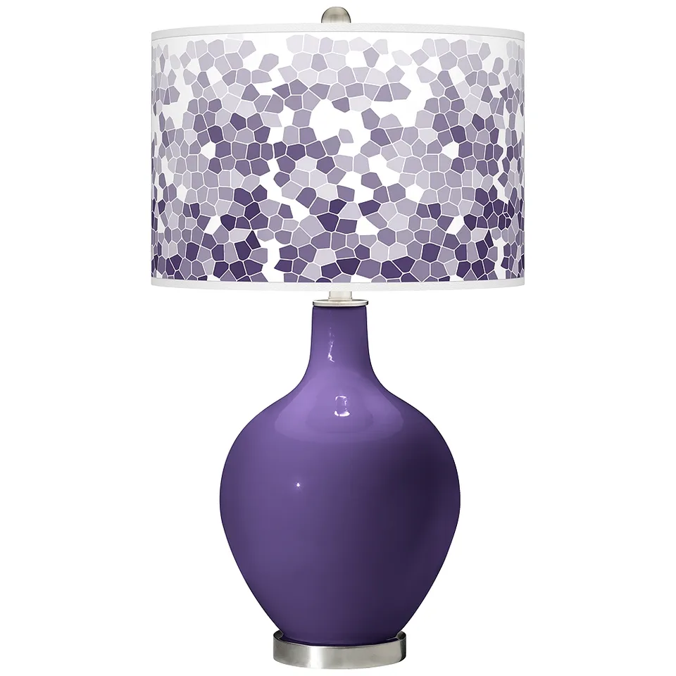 Color Plus Ovo 28 1/2" High Mosaic Shade Izmir Purple Table Lamp