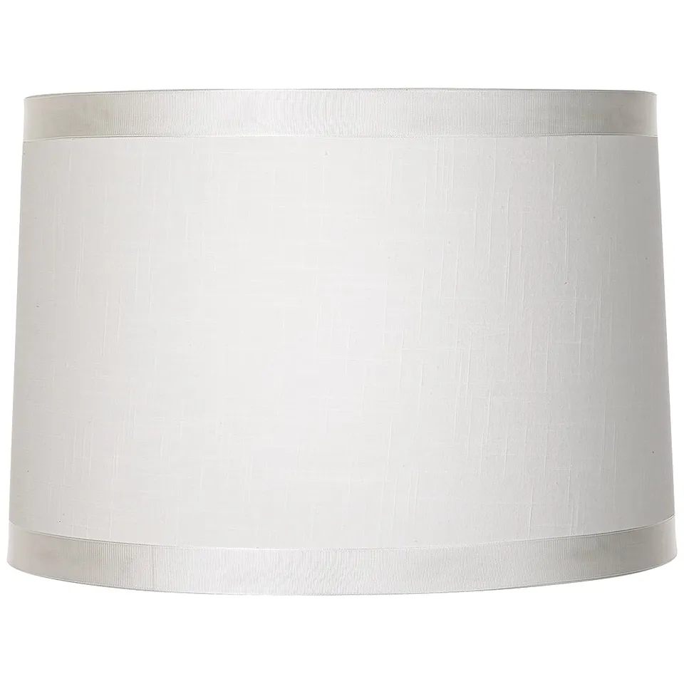 Springcrest Marlee White Ribbon Trim Tapered Drum Shade 15x16x11 (Spider)