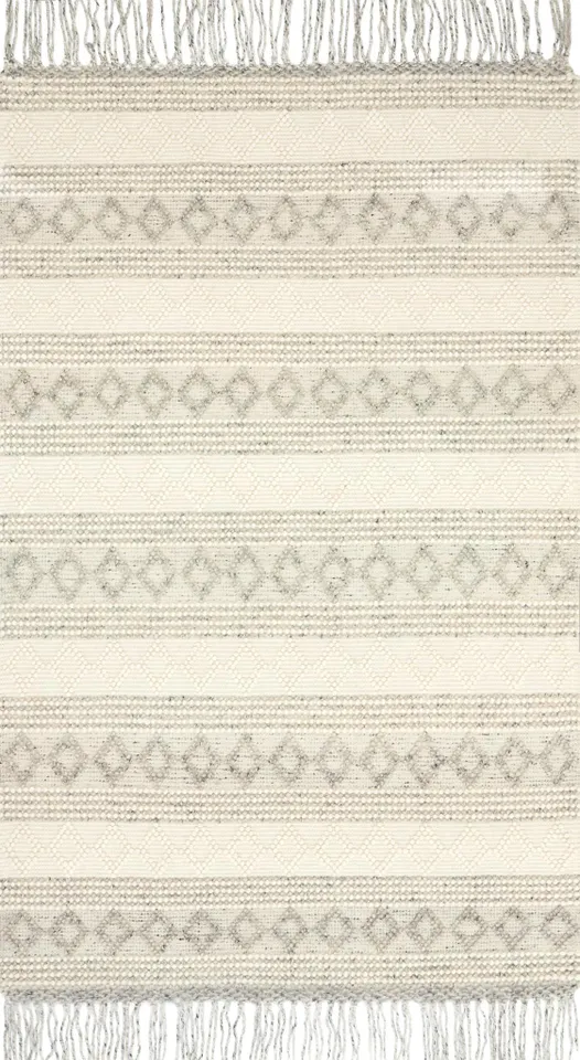 Magnolia Home by Joanna Gaines x Loloi Holloway YH-01 Grey / Ivory 18" x 18" Sample