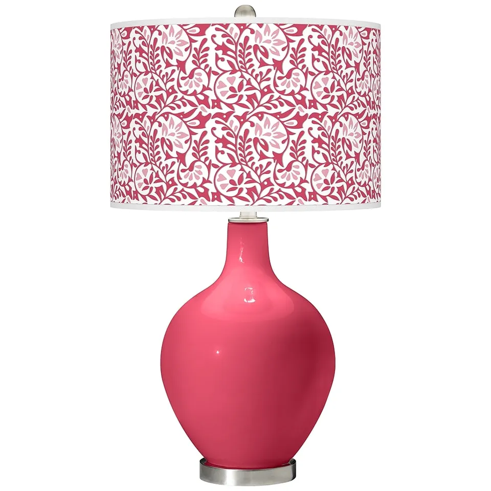 Color Plus Ovo 28 1/2" High Gardenia Shade Eros Pink Table Lamp