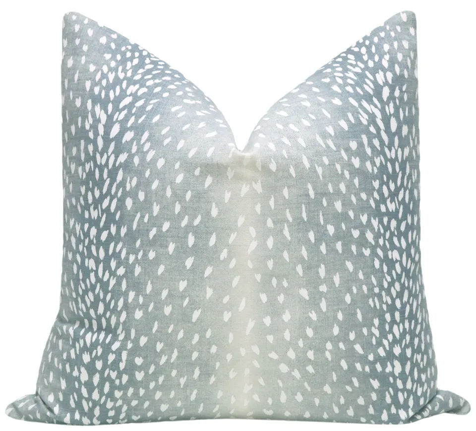 ANTELOPE LINEN PRINT // SPA BLUE - SWATCH 4" X 4"