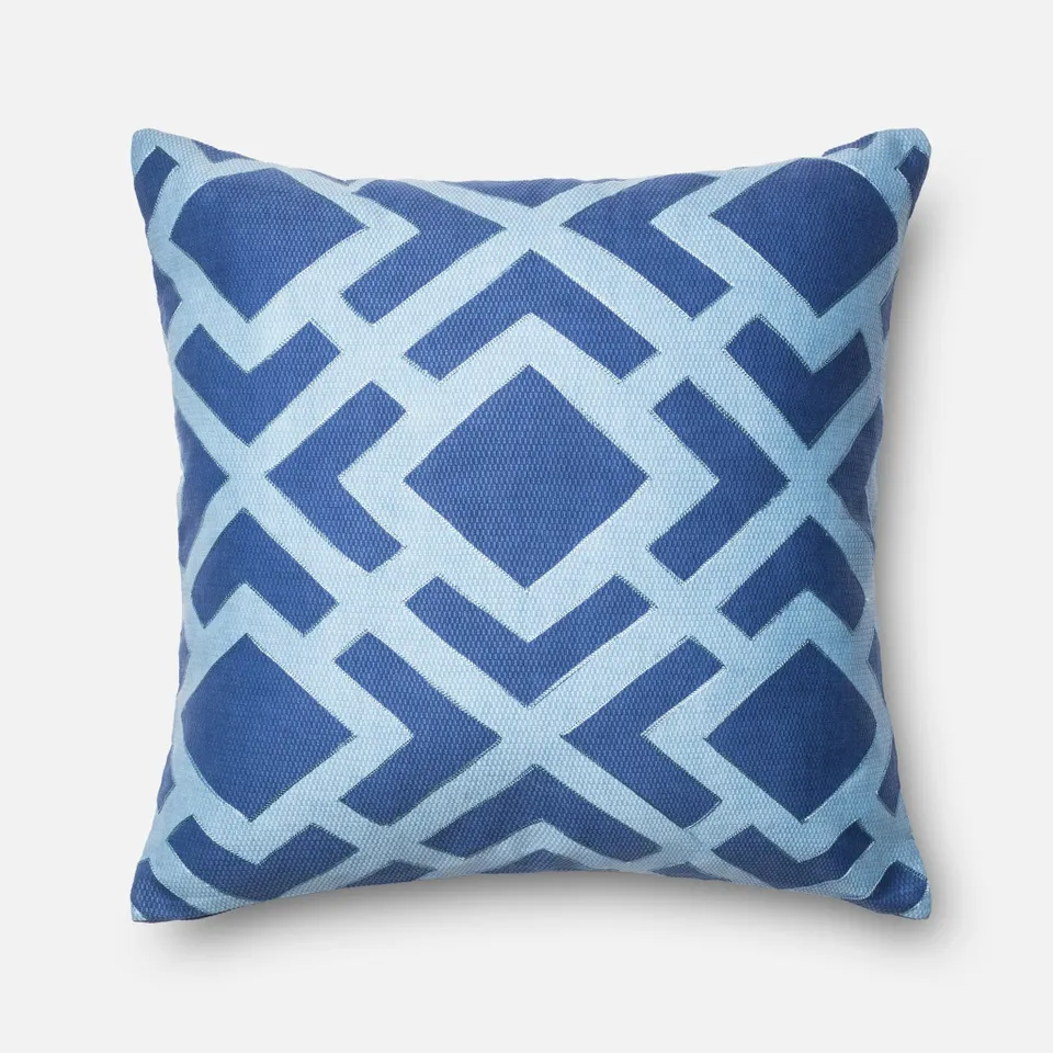 PILLOWS - BLUE / BLUE - 22" X 22" Cover Only