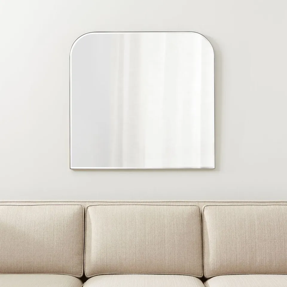 Edge Silver Arch Wall Mirror 36"x34"