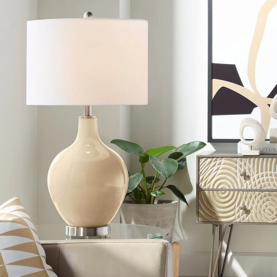 Color Plus Ovo 28 1/2" High Colonial Tan Table Lamp