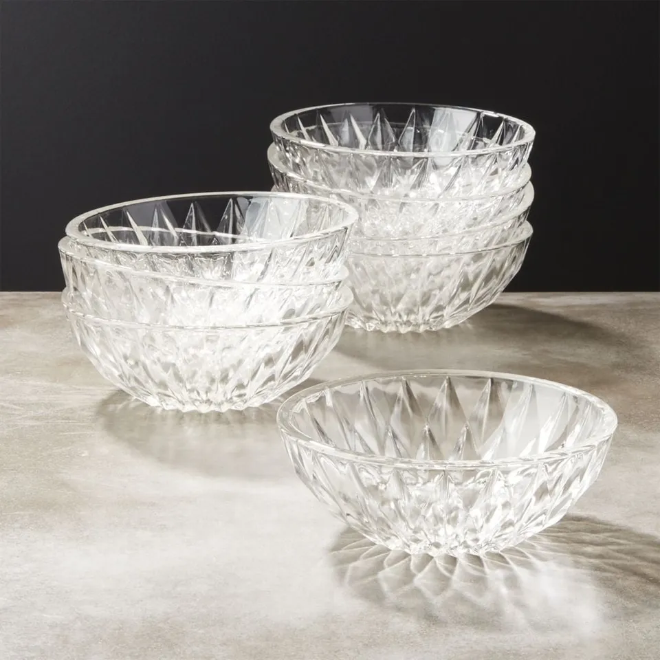 Daphne Glass Snack Bowl Set of 8