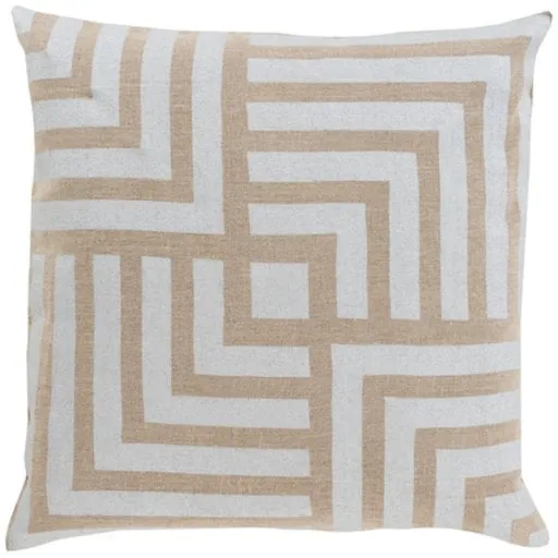 Metallic Stamped MS-004 18"L x 18"W Polyester Filled Pillow