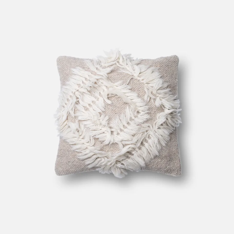 PILLOWS - BEIGE / CREAM - 18" X 18" Cover Only