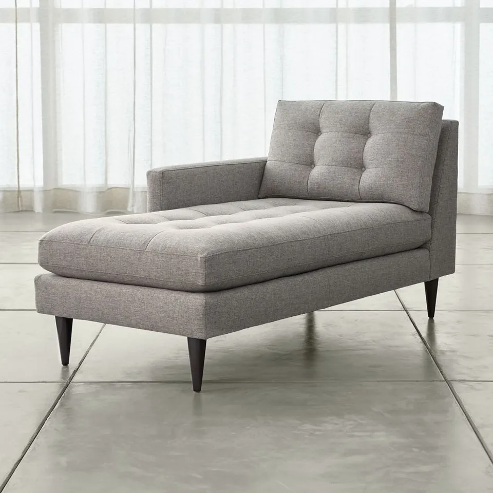 Petrie Midcentury Left-Arm Chaise Lounge Sectional Piece
