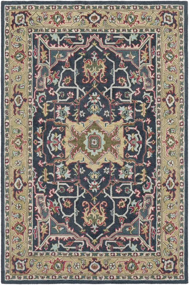 Joli Black Indoor 2' x 3' Handmade Rug