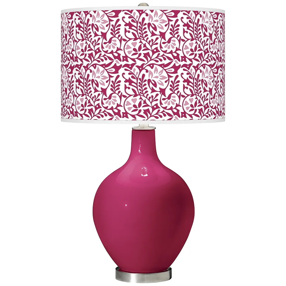 Color Plus Ovo 28 1/2" High Gardenia Shade Vivacious Pink Table Lamp