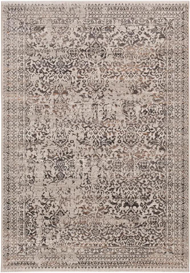 Peachtree Black Indoor 2' x 2'11" Machine Woven Rug