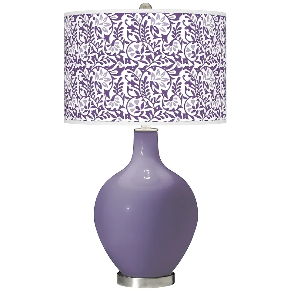 Color Plus Ovo 28 1/2" High Gardenia Shade Purple Haze Table Lamp