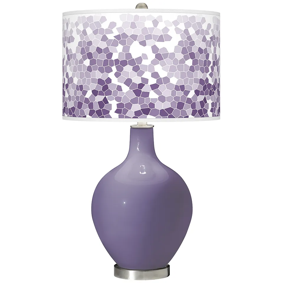 Color Plus Ovo 28 1/2" High Mosaic Shade Purple Haze Table Lamp