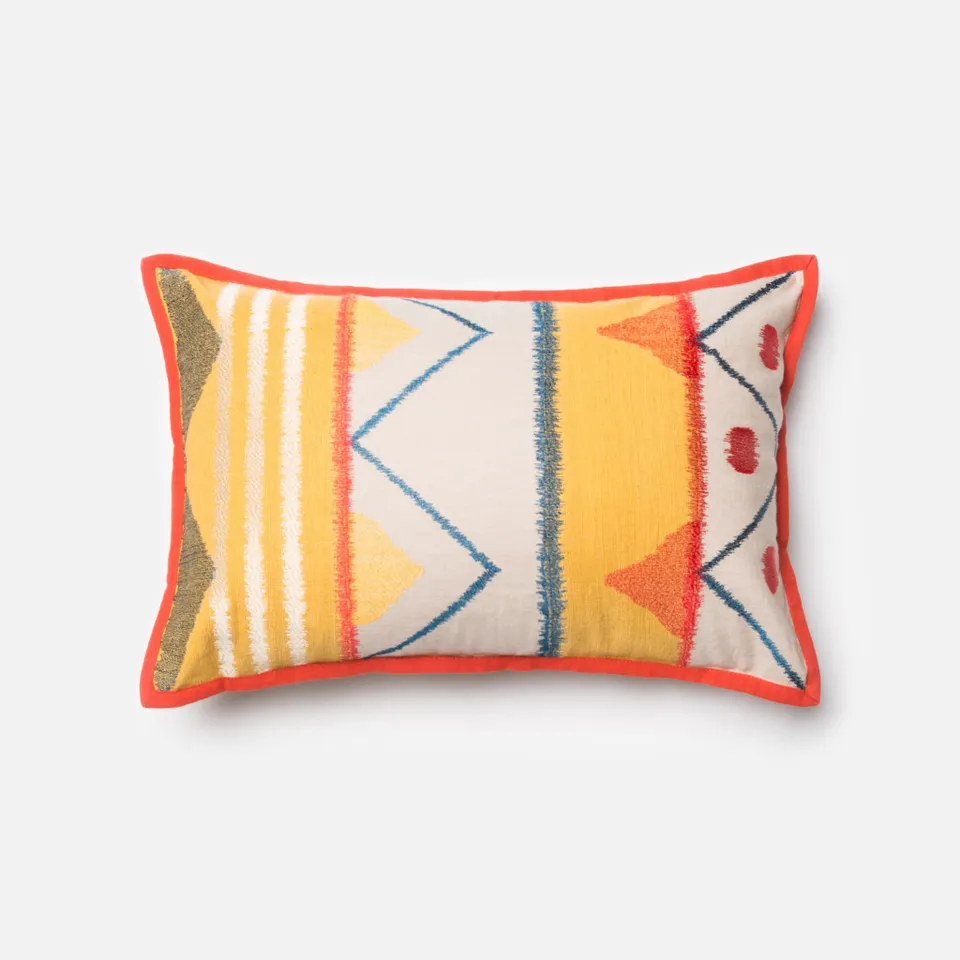 PILLOWS - YELLOW / MULTI - 13" X 21" Cover w/Down