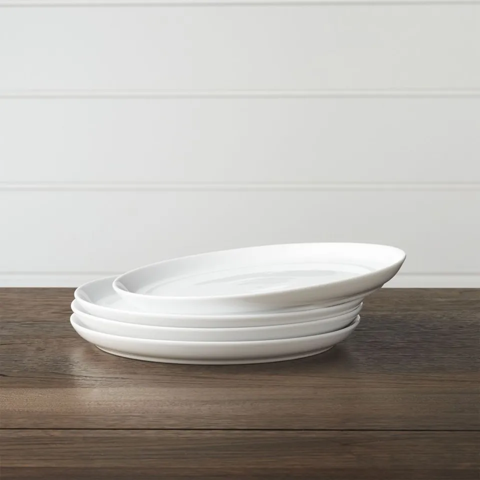 Hue White Salad Plates, Set of 4