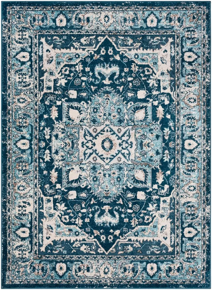 Varanasi Green Indoor 2' x 2'11" Machine Woven Rug