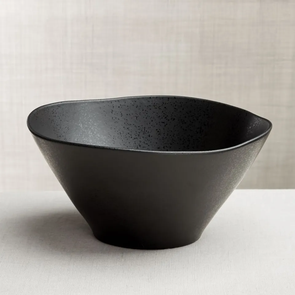 Marin Matte Black Stoneware Serving Bowl