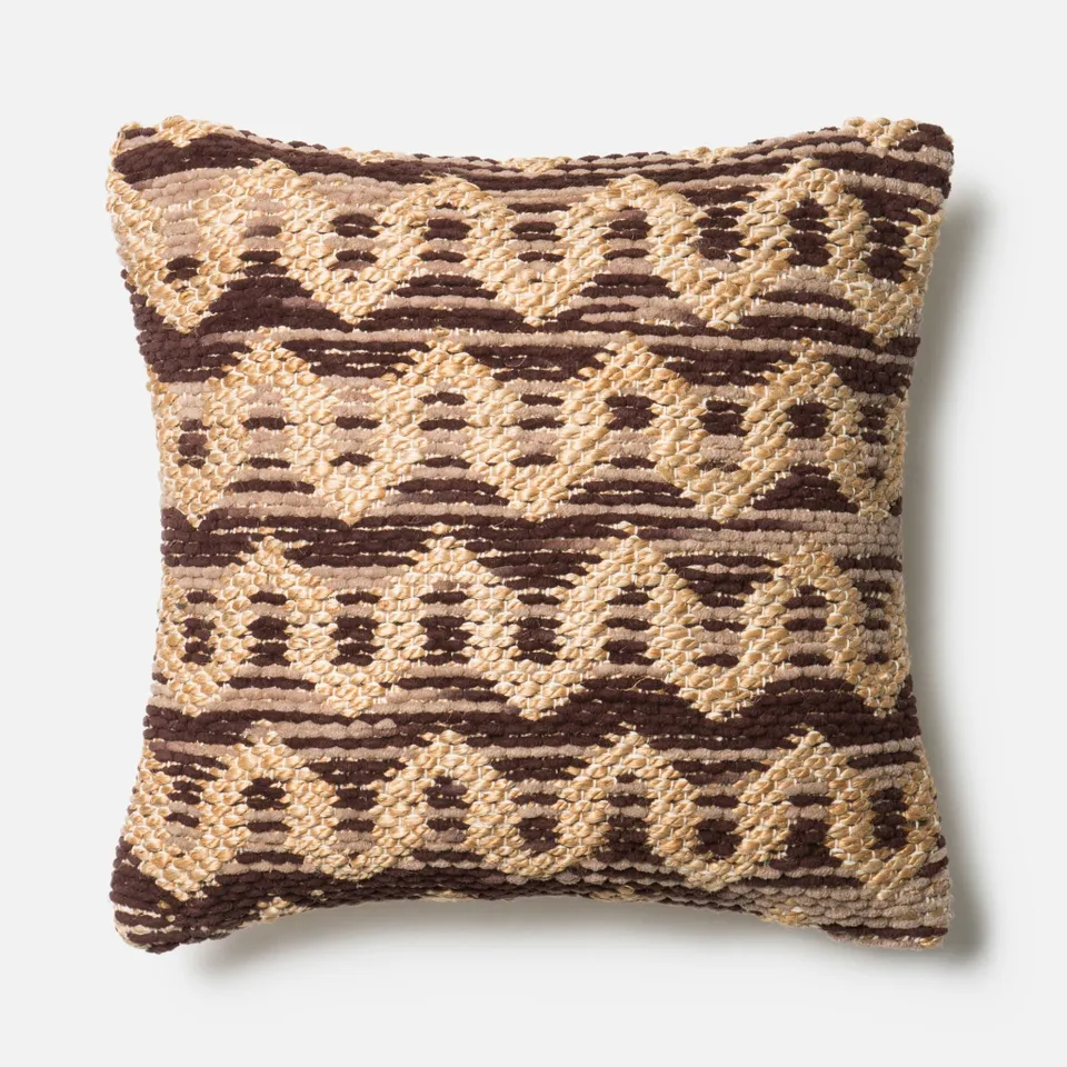 PILLOWS - BROWN / BEIGE - 22" X 22" Cover Only