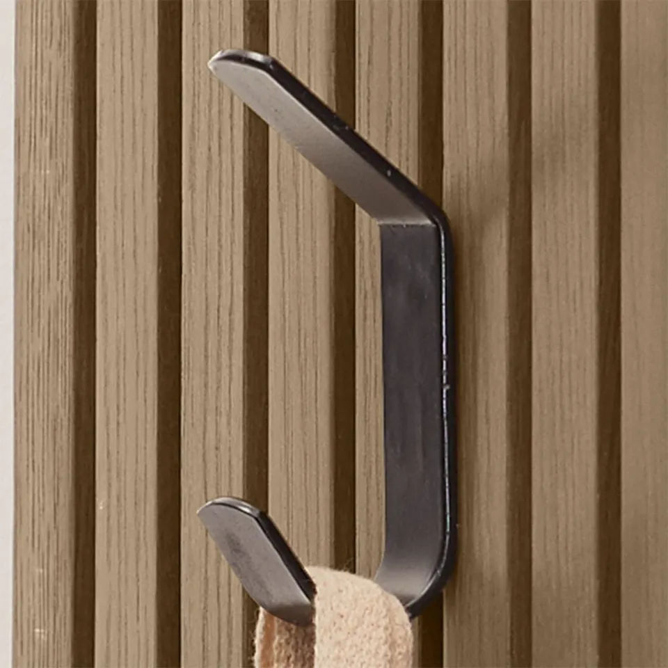 Batten Black Metal Coat Hook