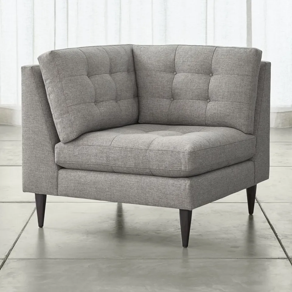 Petrie Midcentury Corner Chair Sectional Piece
