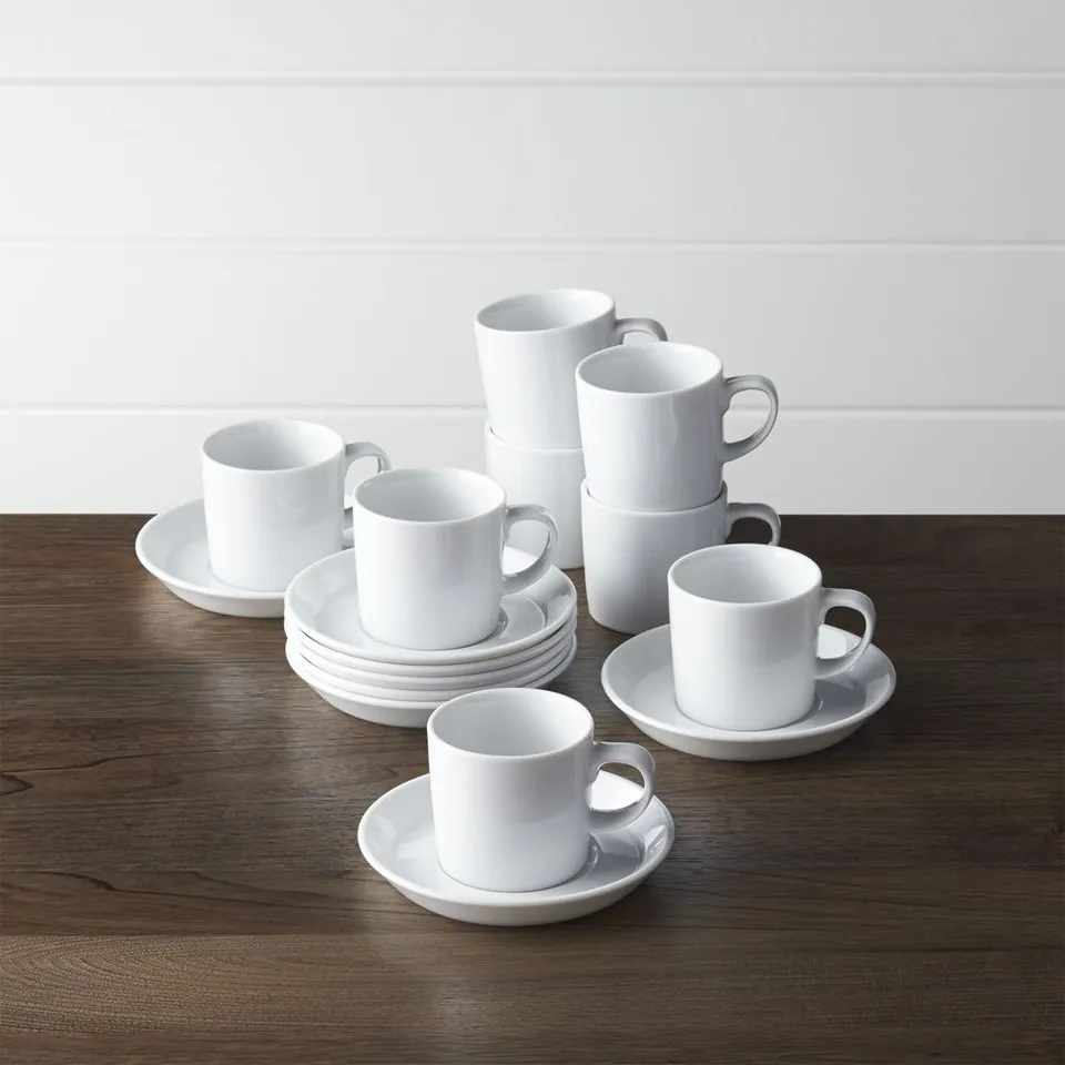 Verge 4-oz. Espresso Cup and Saucers, Set of 8