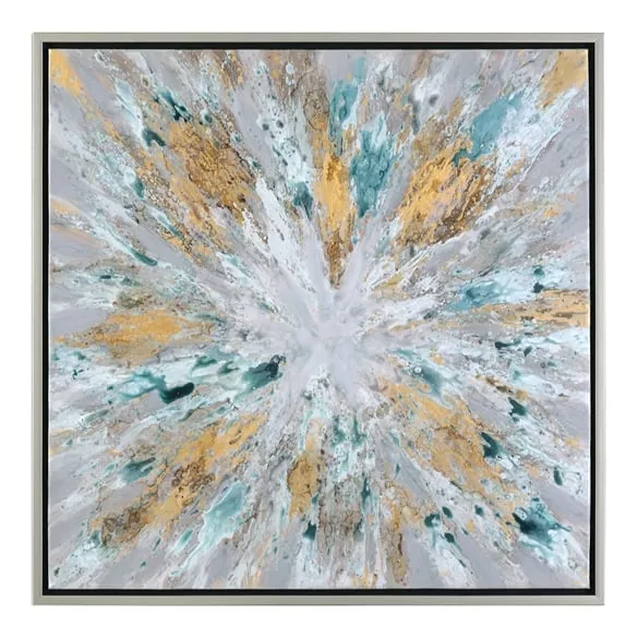 Exploding Star - Silver Leaf frame