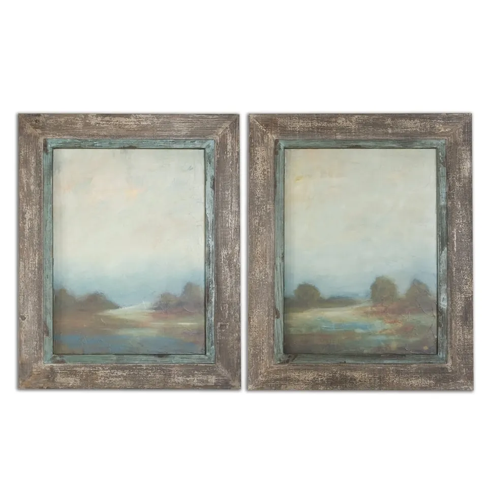 Morning Vistas, S/2 - 25 W X 31 H (in) - Framed - Without mat