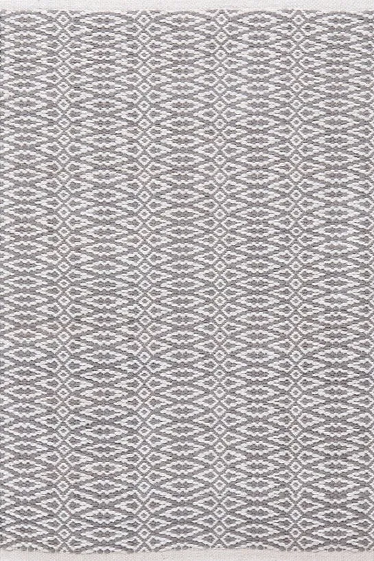FAIR ISLE GREY/PLATINUM COTTON WOVEN RUG - 8' x 10'