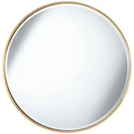 Uttermost Mayfair Bronzed Gold 34" Round Wall Mirror