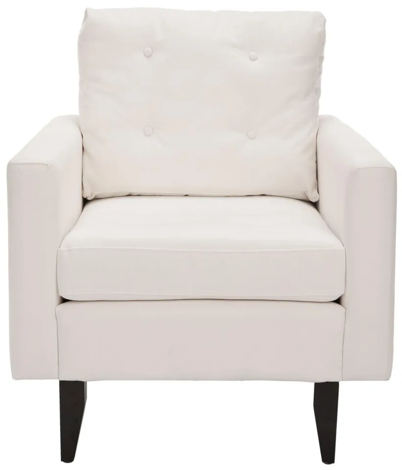 Mid Century Modern Caleb Club Chair - White/Java