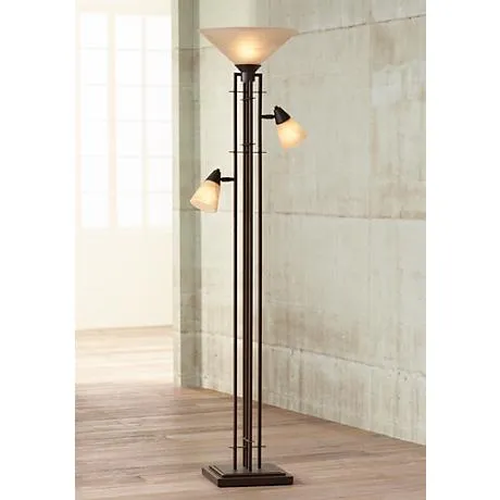Marcos 71" 3-in-1 Torchiere Floor Lamp with Side Lights