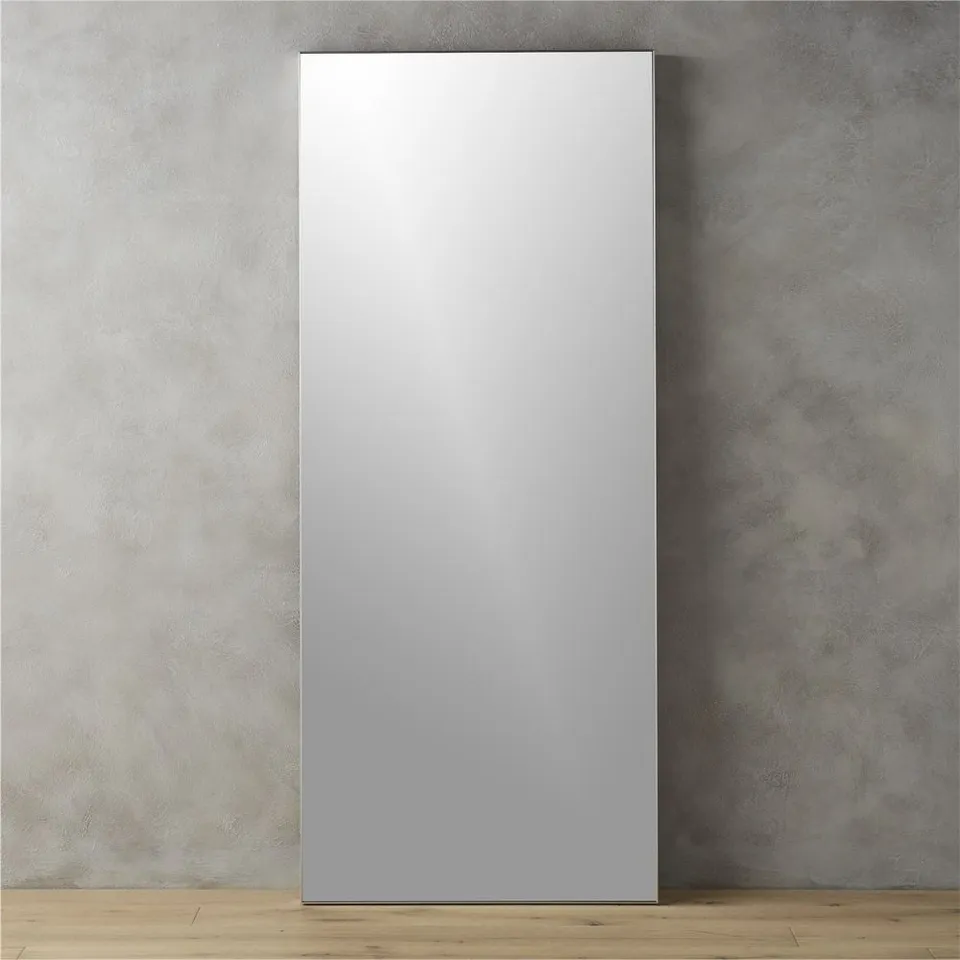 Infinity Modern Silver Full-Length Floor Mirror 32"x76"