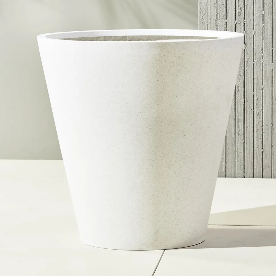 Shore White Cement Indoor/Outdoor XL Planter 30"H