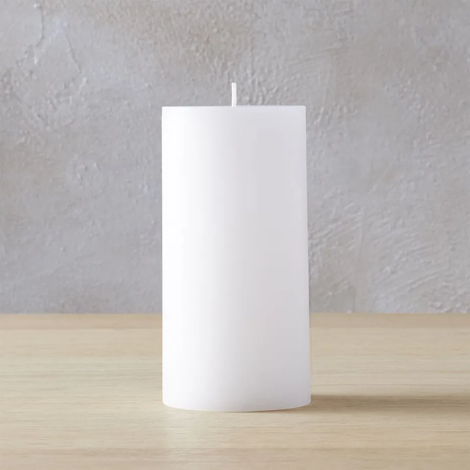 White Pillar Candle 3"x6"