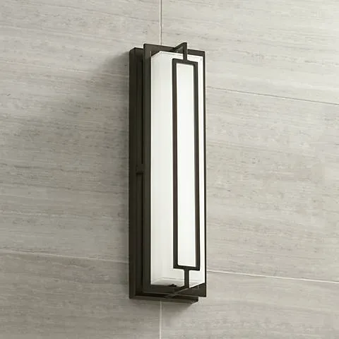 Possini Euro Belfonte 16 1/4" High Bronze LED Outdoor Wall Light
