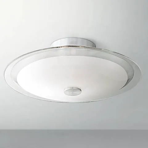Possini Euro Darwin 15" Wide Modern Round Glass Disk Ceiling Light