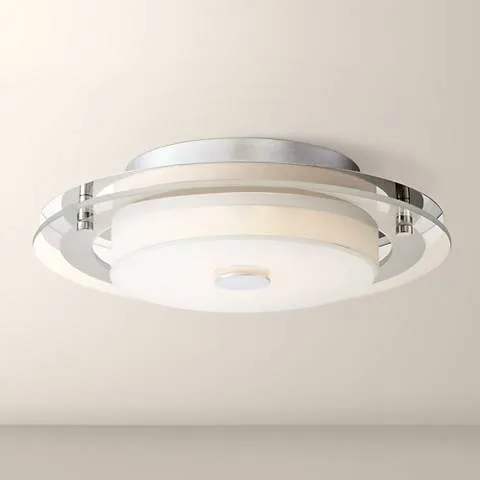 Possini Euro Clarival 12 1/2" Wide Chrome LED Ceiling Light