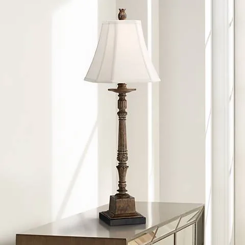 Regency Hill Thornewood 35 1/2" Brown Traditional Console Table Lamp