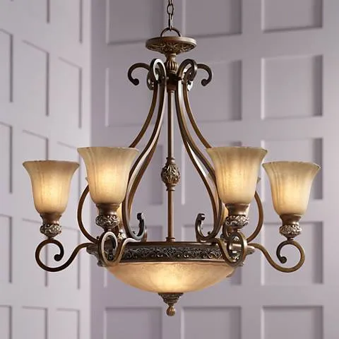 Kathy Ireland Sterling Estate 34 1/2" Champagne Glass Chandelier