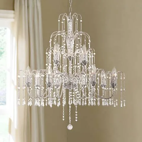 Possini Euro Crystal Rain 33" Wide Large Crystal Chandelier