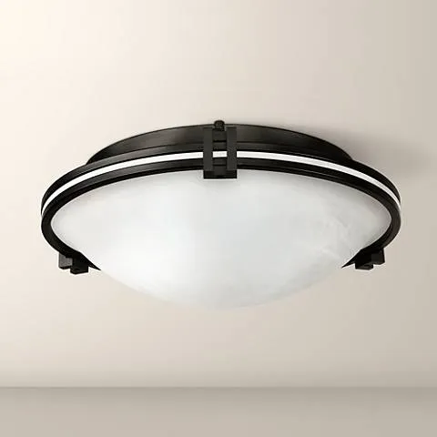 Possini Euro Design Bronze 16 3/4" Wide Ceiling Fixture