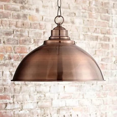Franklin Iron Works Southton 13 1/4" Wide Copper Dome Pendant Light
