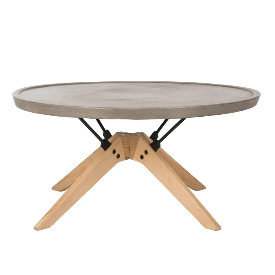 Bryson In/Outdoor Concrete 14.57" Coffee Table - Dark Grey