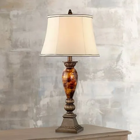 Regency Hill Mulholland 33" High Marbleized Finish Table Lamp
