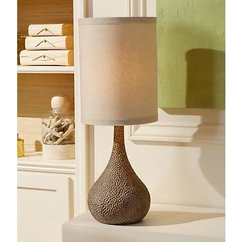 Possini Euro Chalane 31 1/4" Hammered Gourd Bronze Table Lamp