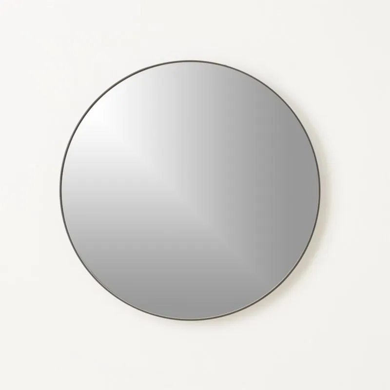 Infinity Black Round Wall Mirror 24"
