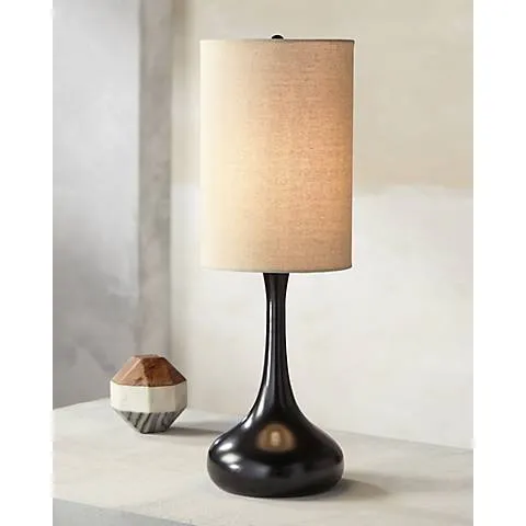Possini Euro Moderne Droplet 24 1/2" Bronze Modern Table Lamp
