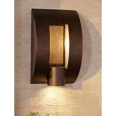 Franklin Iron Framed Slate 12" High Bronze 3-Light Outdoor Wall Light