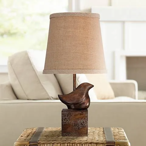 Possini Euro Bird Moderne 15 1/2" Crackle Finish Small Accent Lamp