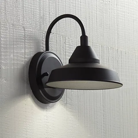 John Timberland Westley 8 1/2" High Black LED Outdoor Wall Light